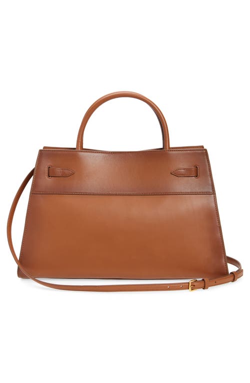 Shop Veronica Beard Large Dash Leather Tote In Burnished Hazelwood