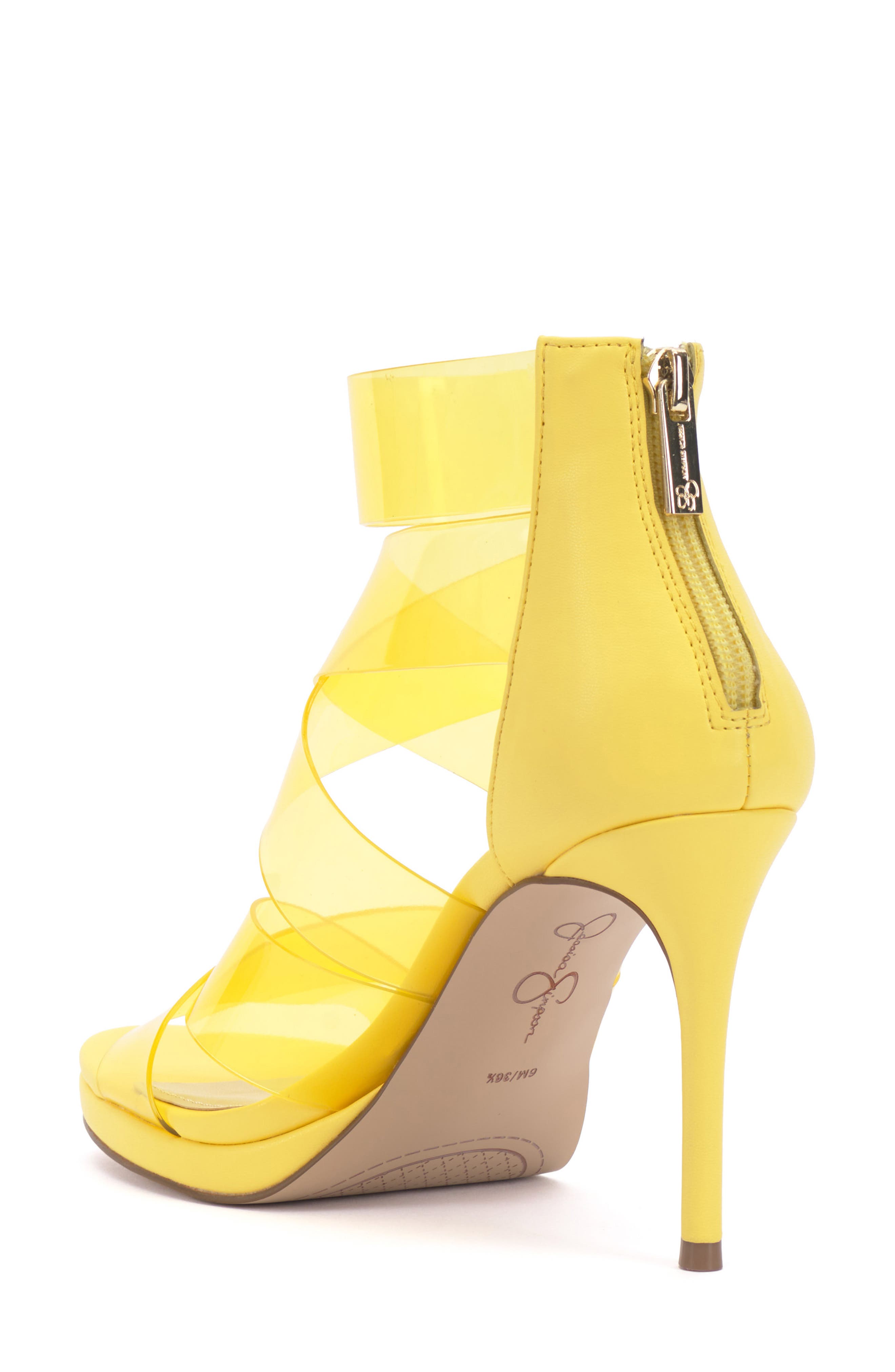 yellow clear sandals