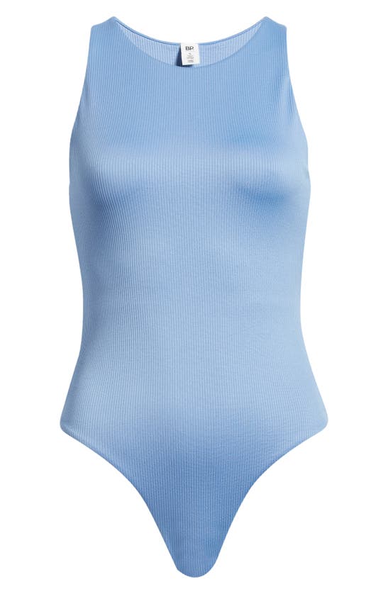 Shop Bp. Butter Tank Bodysuit In Blue Topsail