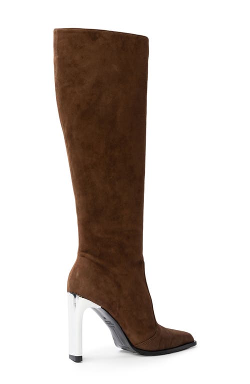 Black Suede Studio Grand Tall Boot In Brown