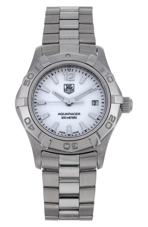 Watchfinder & Co. Tag Heuer  Aquaracer Bracelet Watch, 27mm In White/silver