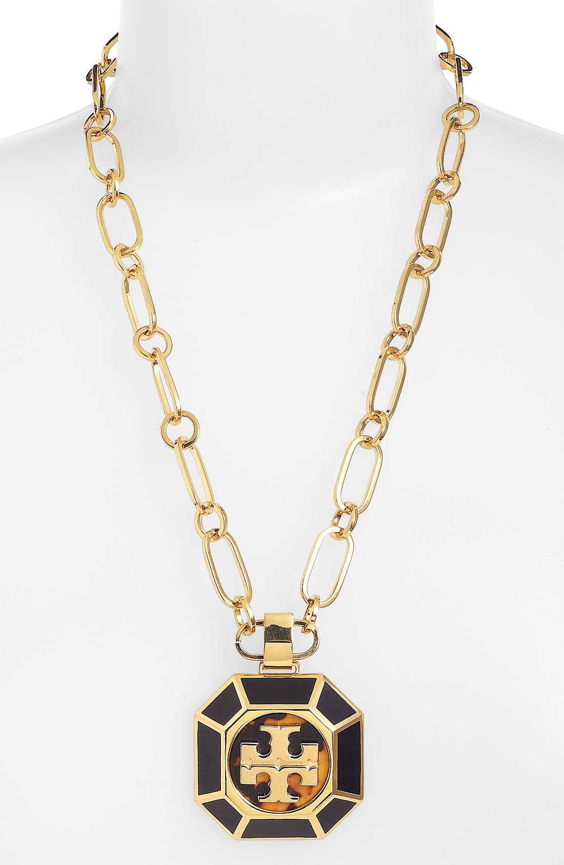 Tory Burch 'Rylan' Logo Pendant Necklace Nordstrom