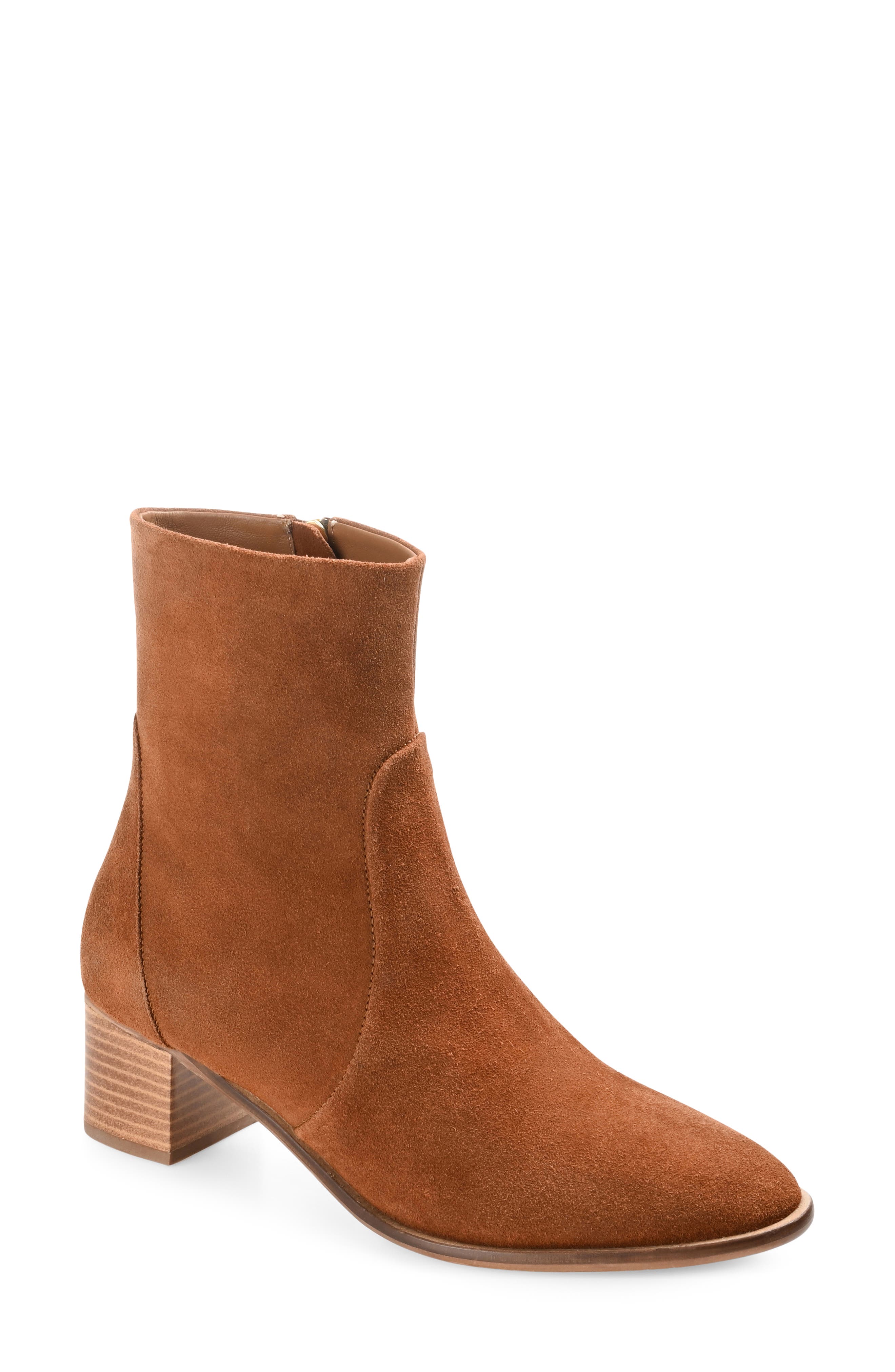 Suede tan booties Clearance