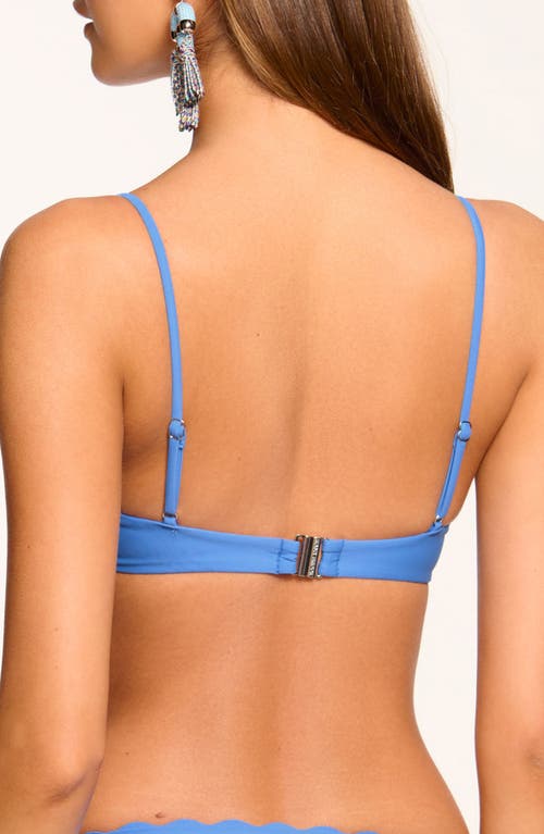 Shop Ramy Brook Leyla Scalloped Underwire Bikini Top In Serene Blue