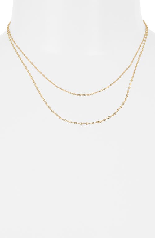 Argento Vivo Sterling Silver Mariner & Singapore Mixed Chain Layered Necklace In Gold
