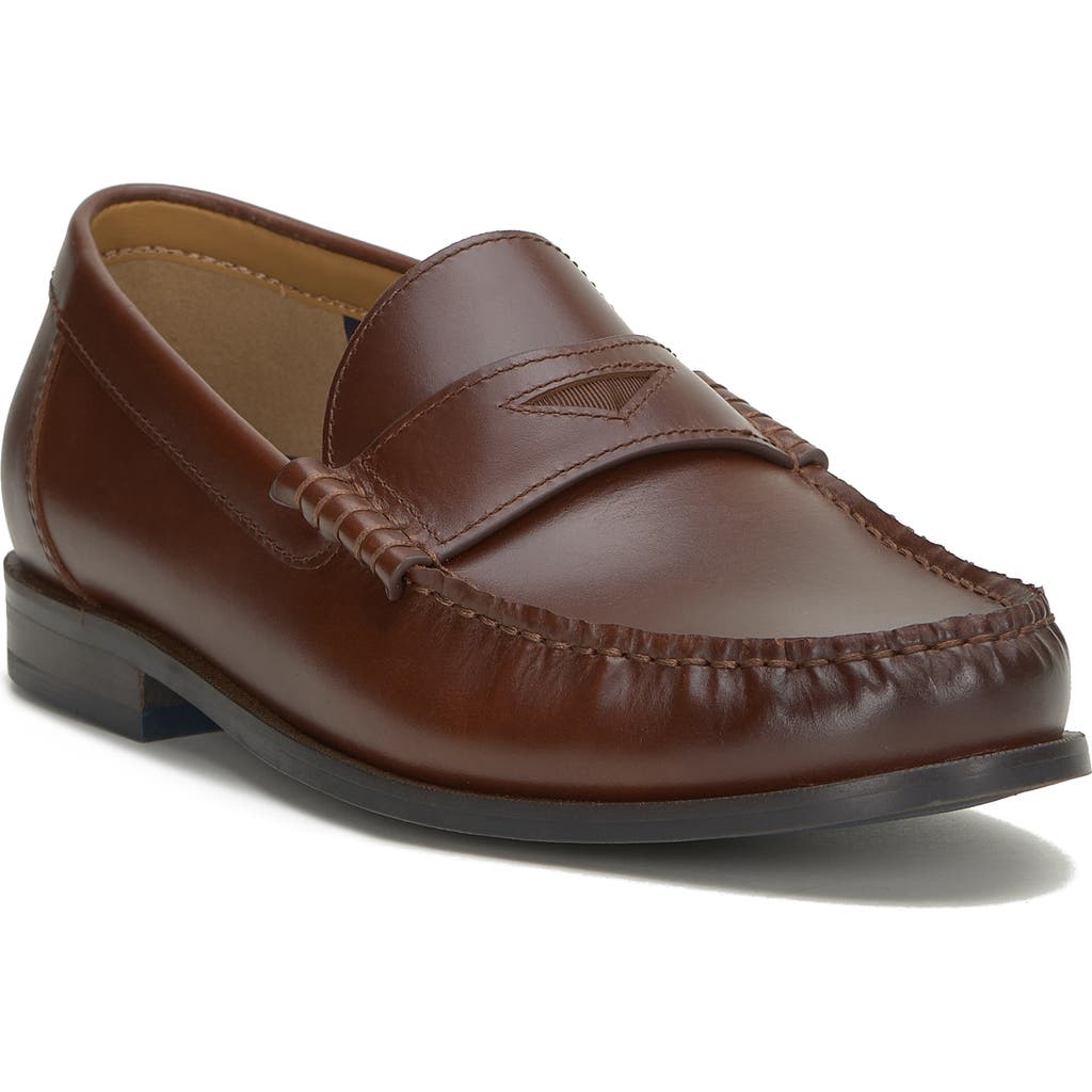 Shop Vince Camuto Wynston Penny Loafer In Leather Brown