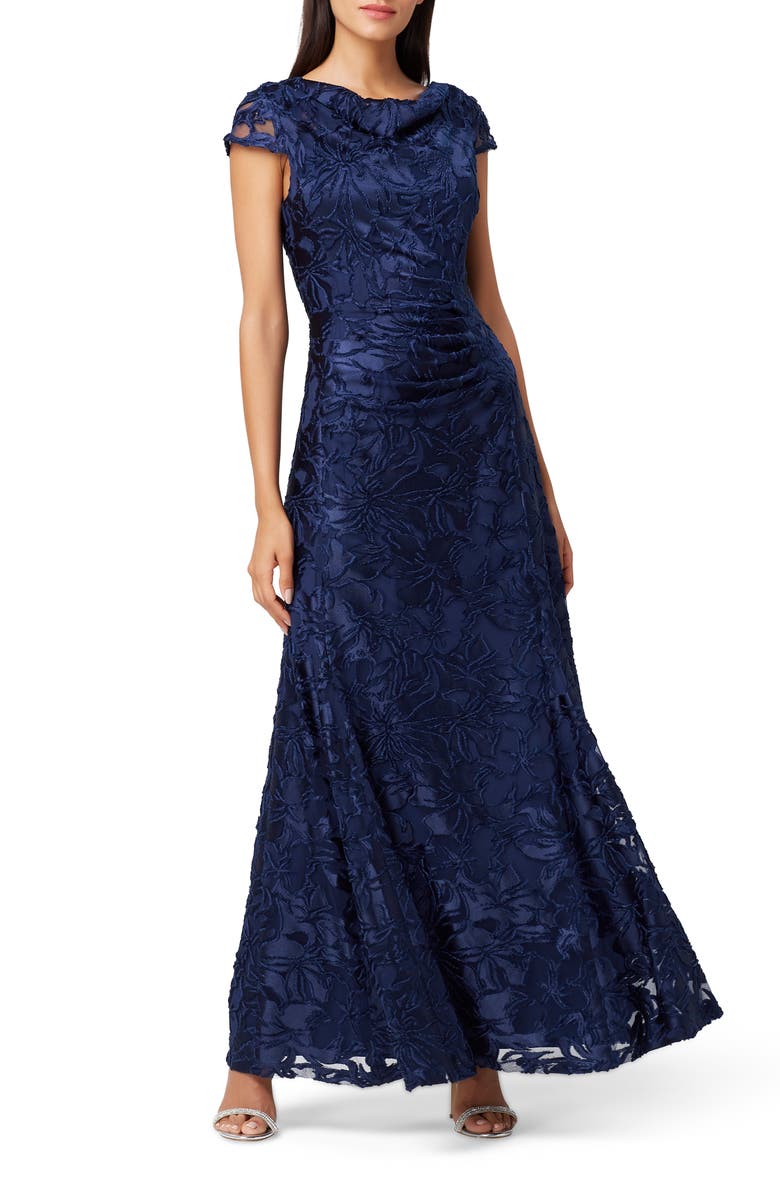 Tahari Floral Burnout Evening Gown | Nordstrom