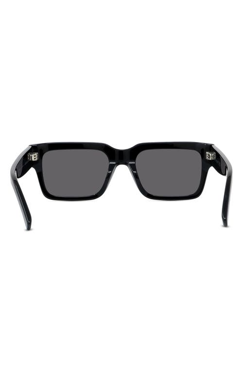 Shop Givenchy Gv Day 53mm Square Sunglasses In Shiny Black/smoke