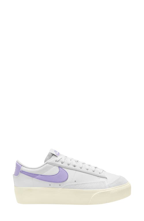 Blazer Low Platform Sneaker in White/Lilac Bloom-Sail