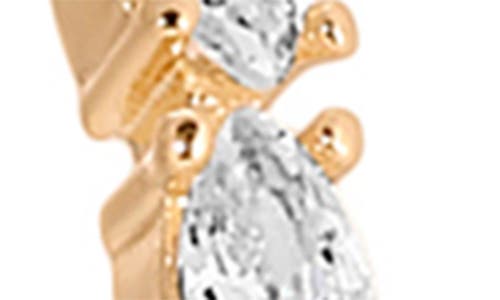 Ettika Large Marquise Cubic Zirconia Hoop Earrings In Gold