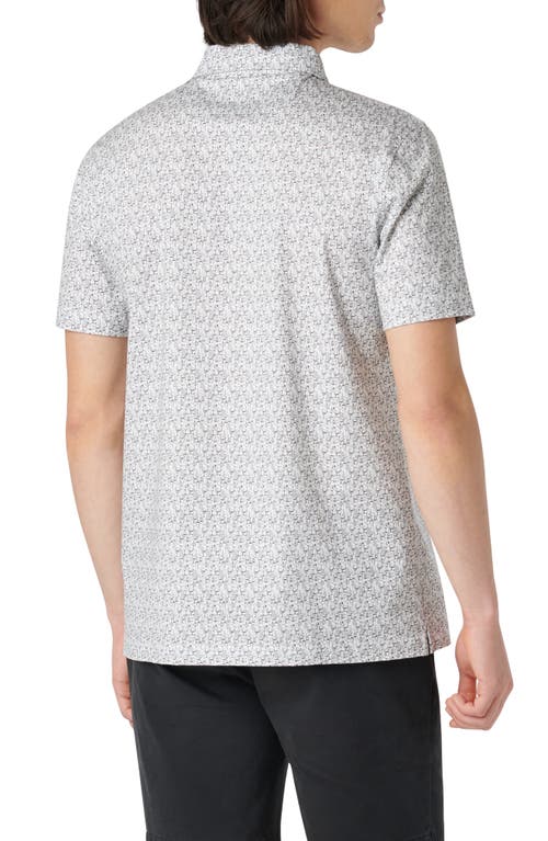 Shop Bugatchi Victor Ooohcotton® Wine Print Polo In Cement