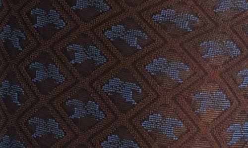 Shop Oroblu Tiny Patterns Tights In Chocolate/ocean