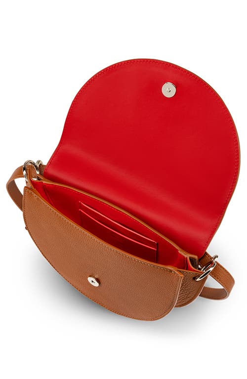 Shop Christian Louboutin By My Side Leather Crossbody Bag In Cuoio/cuoio