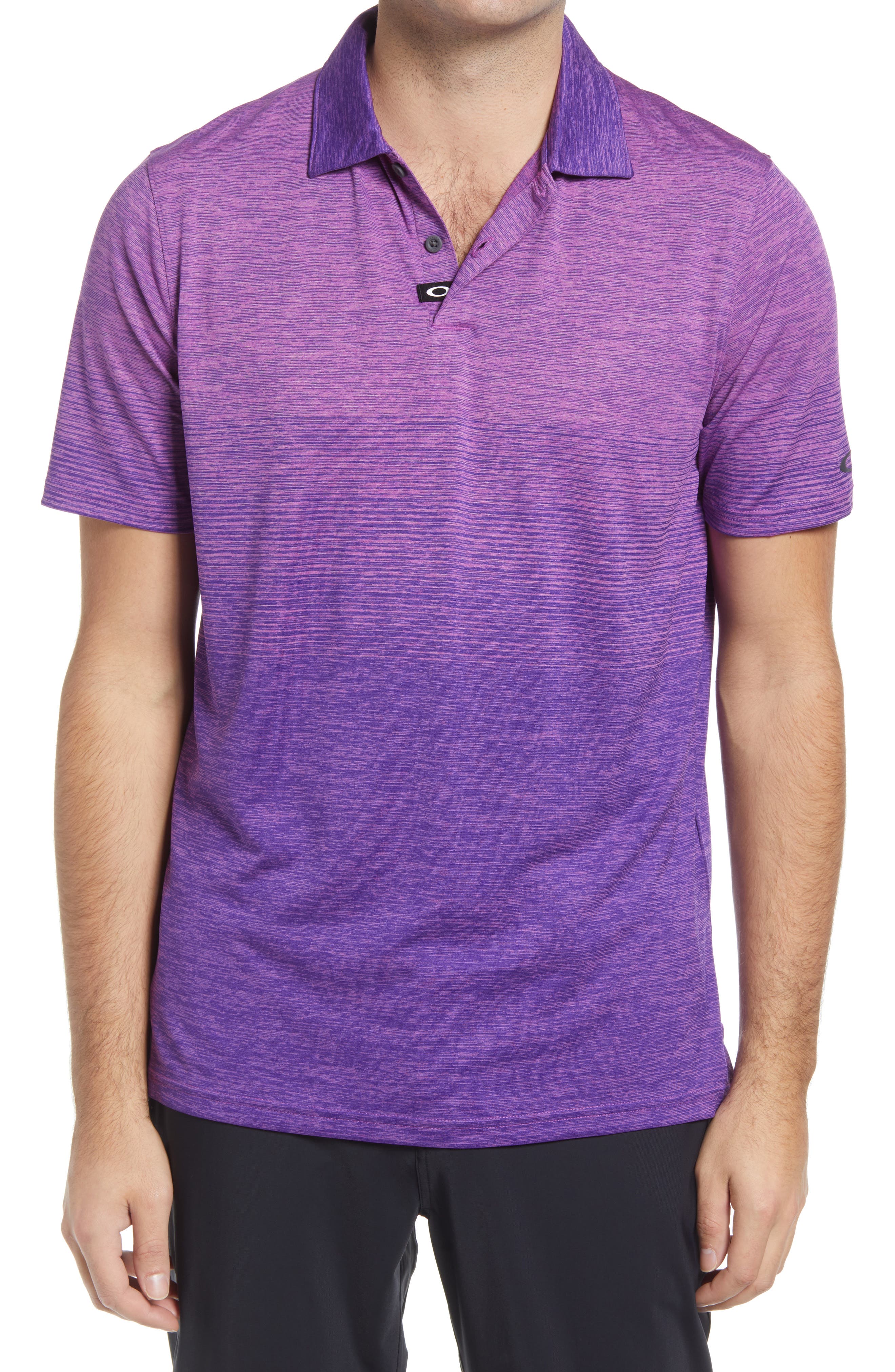 purple golf polo