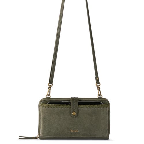 Shop The Sak Iris Smartphone Crossbody In Moss Suede