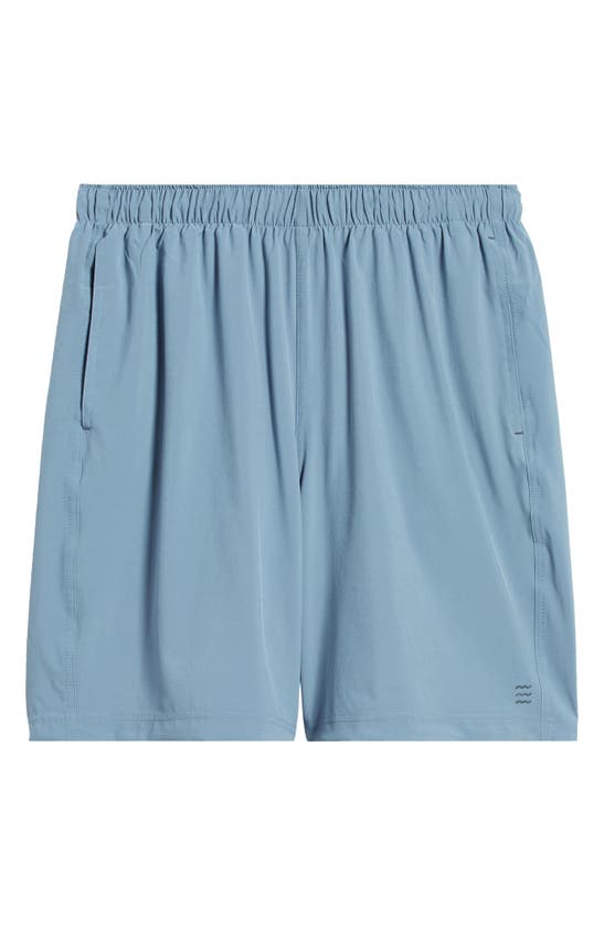 Shop Free Fly Breeze Shorts In Blue Fog