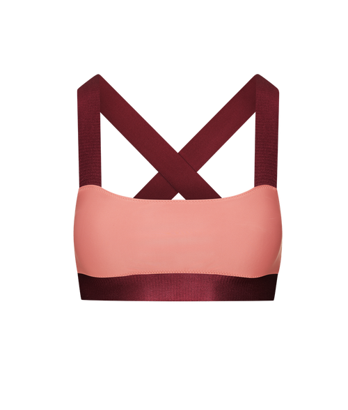 Ansea The Reversible Sporty Top In Pink/maroon