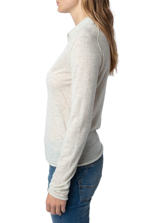 Zadig & Voltaire Sally Rhinestone-embellished Cashmere Jumper In Neige