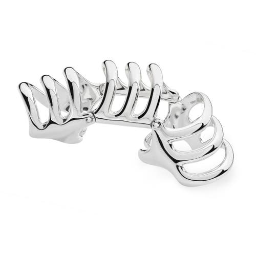 Lucy Quartermaine Women's Solid Sterling Silver Waterfall Armour Ring With Hinge In Sterling Silver