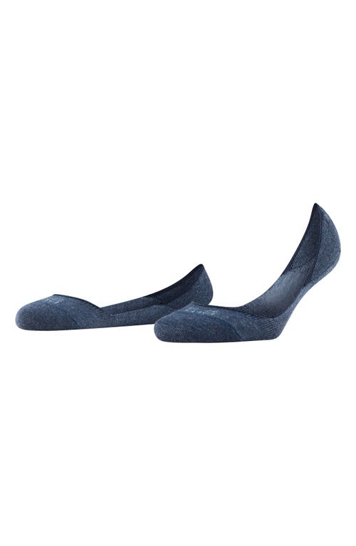 Shop Falke Step Medium Invisible Socks In Navy Melange