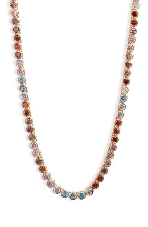 Madewell Tennis Necklace in Rainbow Multi at Nordstrom
