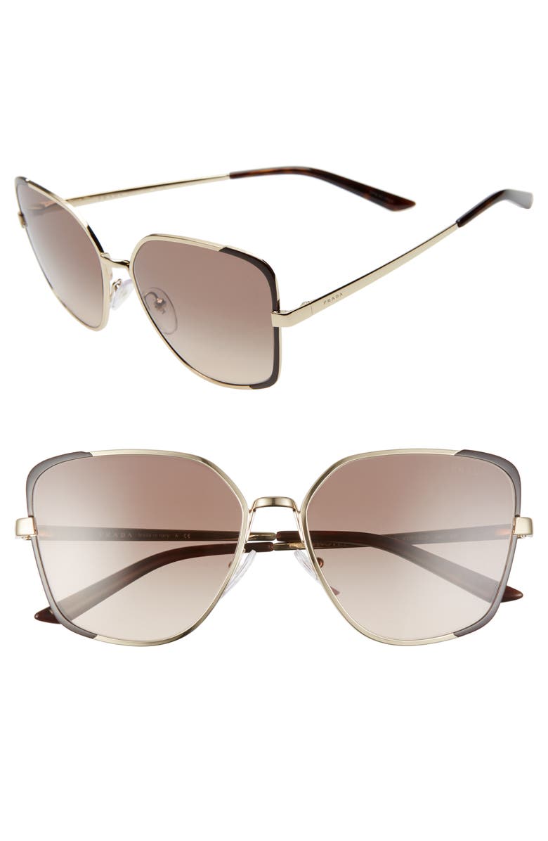 Prada 59mm Gradient Rectangular Sunglasses | Nordstrom