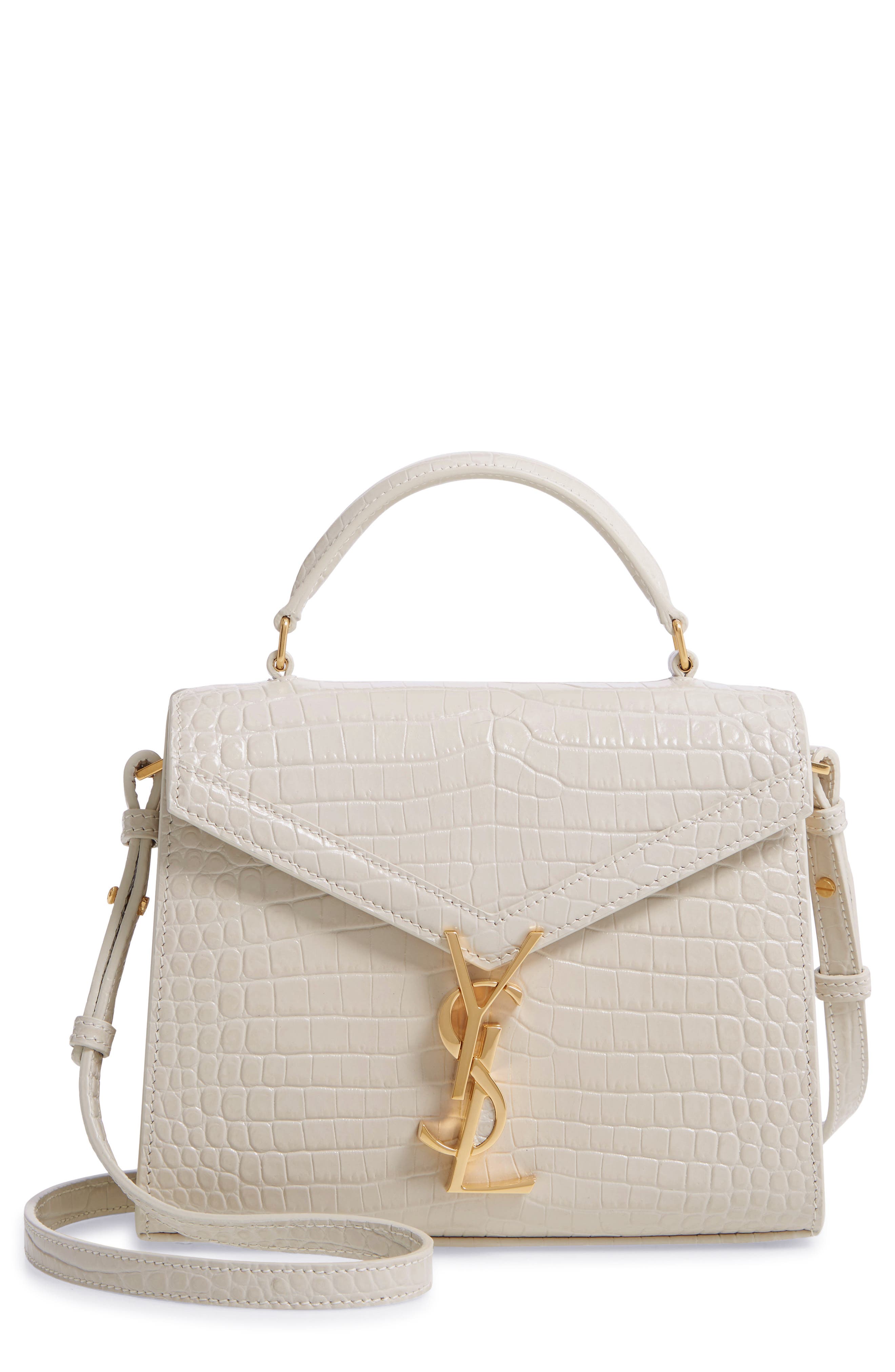 ysl white croc bag