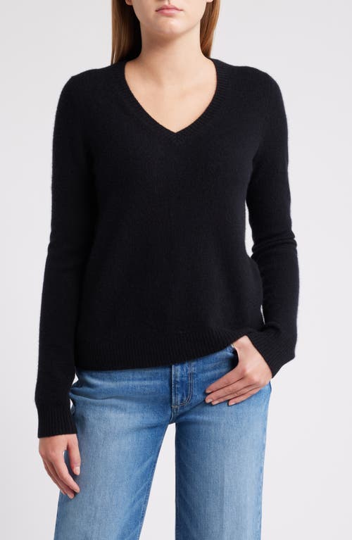 Shop Caslonr Caslon(r) Cashmere V-neck Sweater In Black Rock