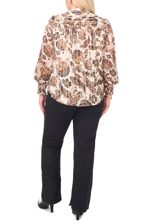 Shop Vince Camuto Print Top In Cafe Sky