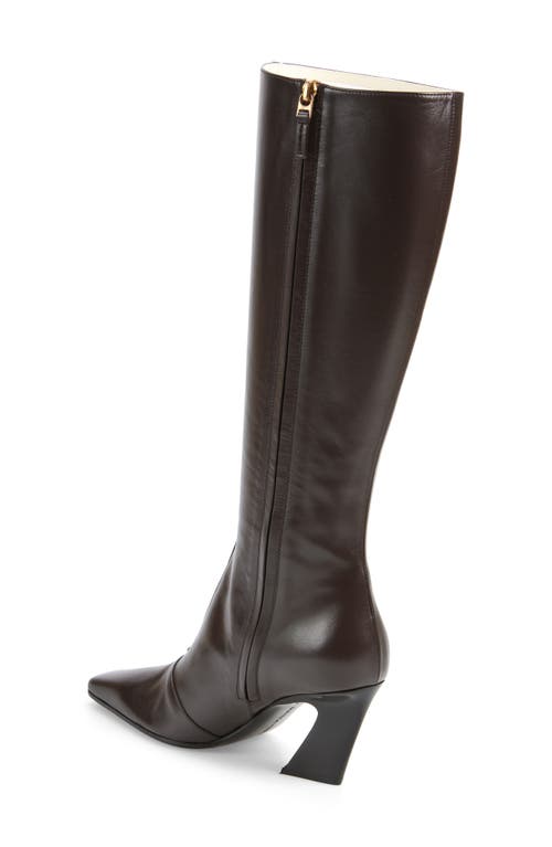 Bottega Veneta Banzai Leather Knee Boots In 2113 Fondant
