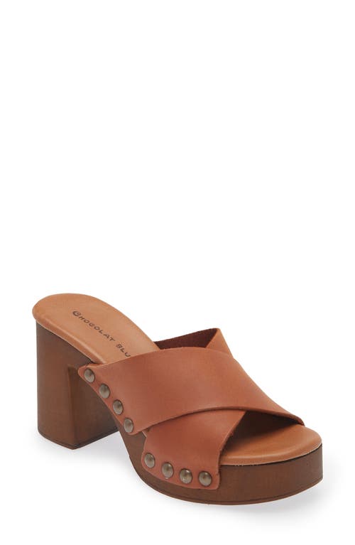 Chocolat Blu Hedy Platform Slide Sandal Leather at Nordstrom,