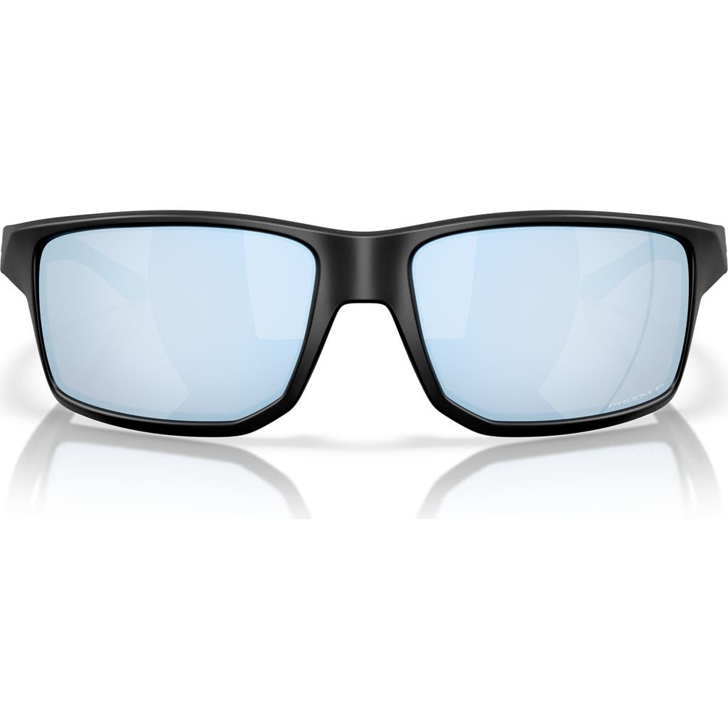 Oakley Gibston Xl 62mm Rectangular Sunglasses In Matte Black