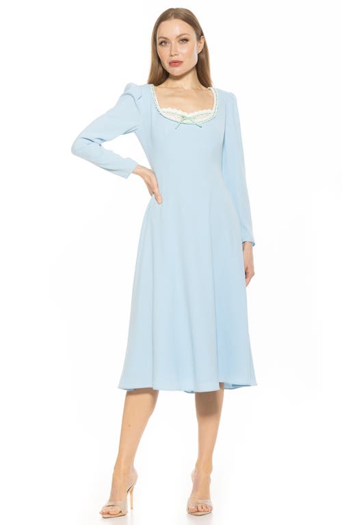Alexia Admor Zenaida Fit And Flare Dress In Halogen Blue