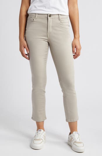 Shop Wit & Wisdom 'ab'solution High Waist Slim Straight Ankle Pants In Flax