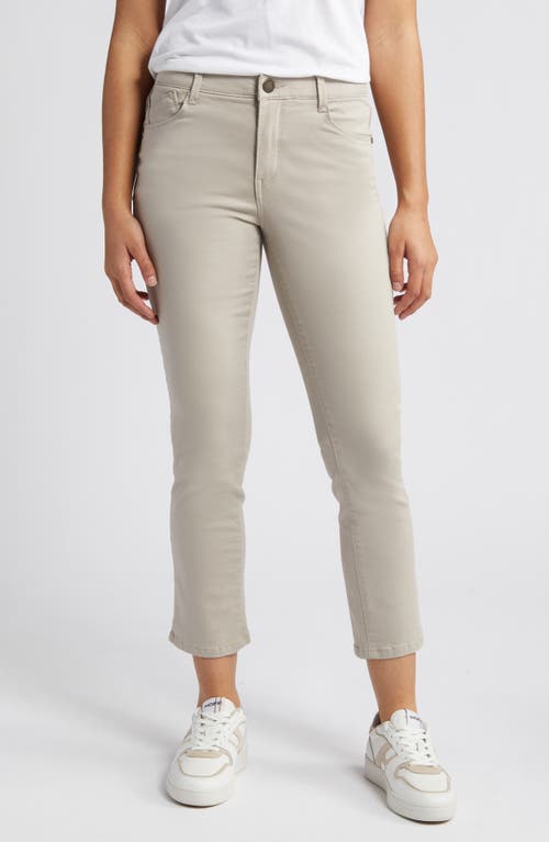 'Ab'Solution High Waist Slim Straight Ankle Pants in Flax