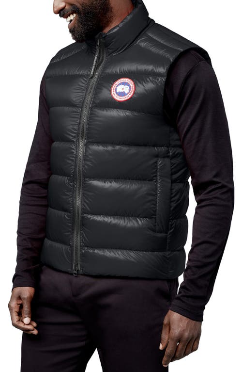 Canada Goose Crofton Water Resistant Packable Quilted 750-Fill-Power Down Vest in Black