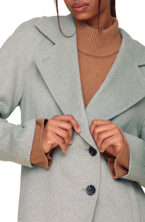 Shop Avec Les Filles Walker Notch Lapel Coat In Moss