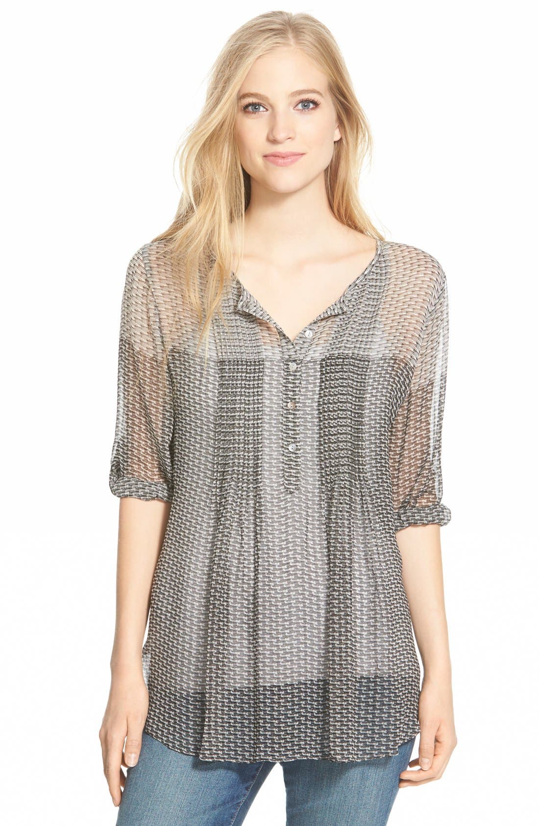 Casual Studio Pleat Front Peasant Blouse (Nordstrom Exclusive) Nordstrom