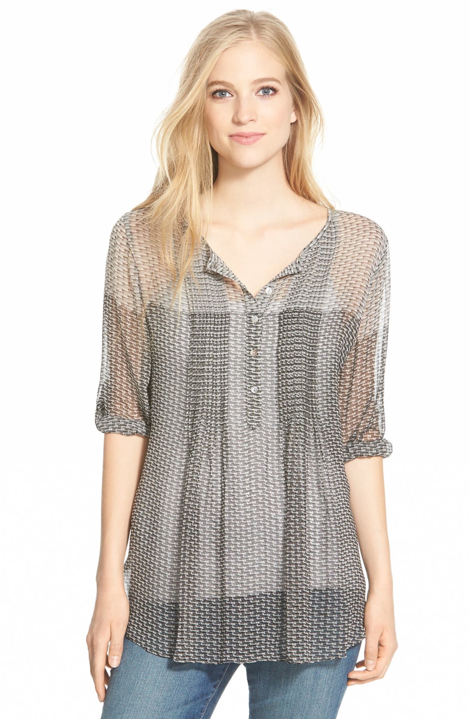 Casual Studio Pleat Front Peasant Blouse (Nordstrom Exclusive) | Nordstrom