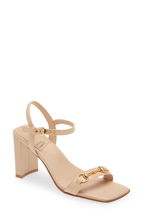 Jeffrey Campbell Nude Stacy Square Toe Mule Heels 7