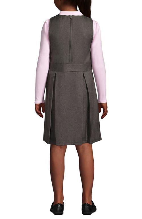 Lands' End Girls Uniform Solid Jumper In Gray
