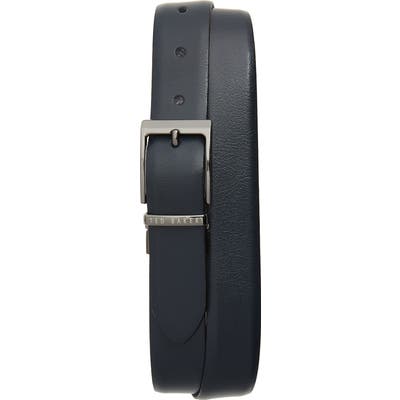 Ted Baker London Strami Reversible Leather Belt, Navy