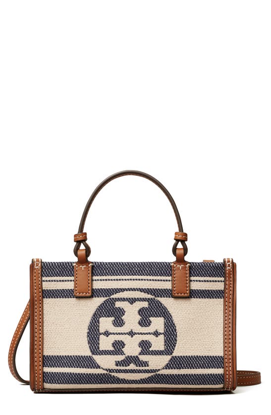 Tory Burch Natural & Royal Navy Stripe Ella Crossbody Bag, Best Price and  Reviews