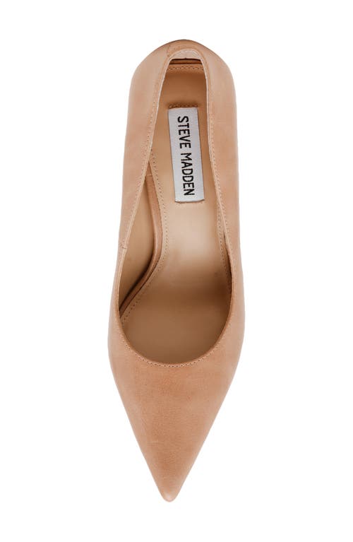 Shop Steve Madden Yorke Pointed Toe Pump In Tan Leather