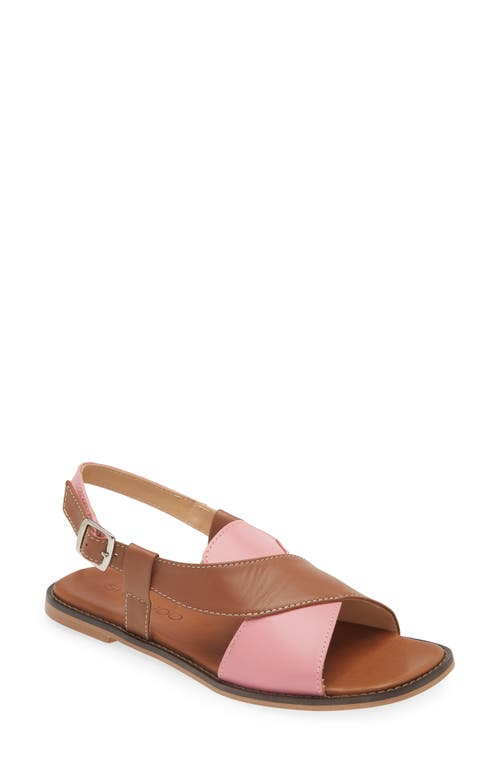 Shekudo Cove Sandal In Baby Pink/tan Brown