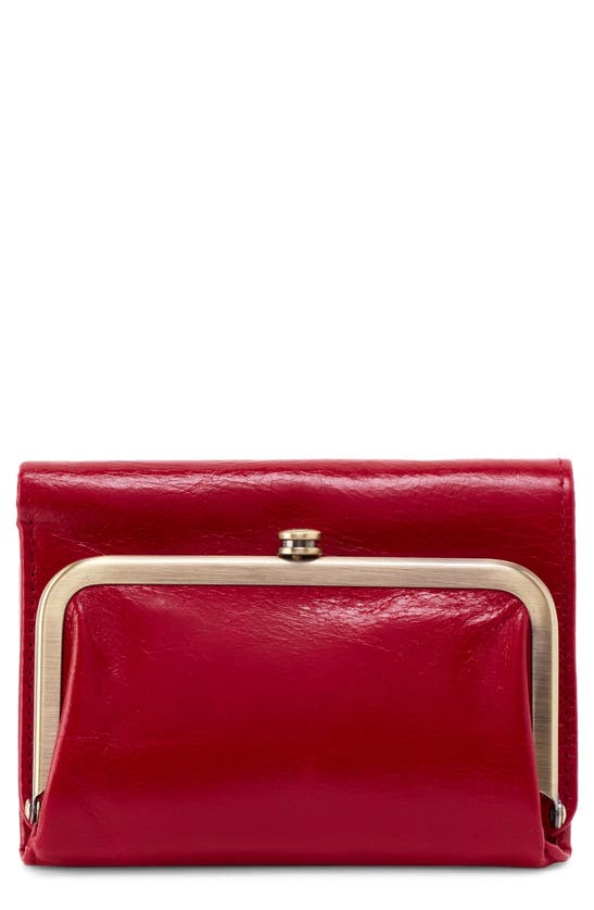 Hobo Robin Frame Wallet In Crimson