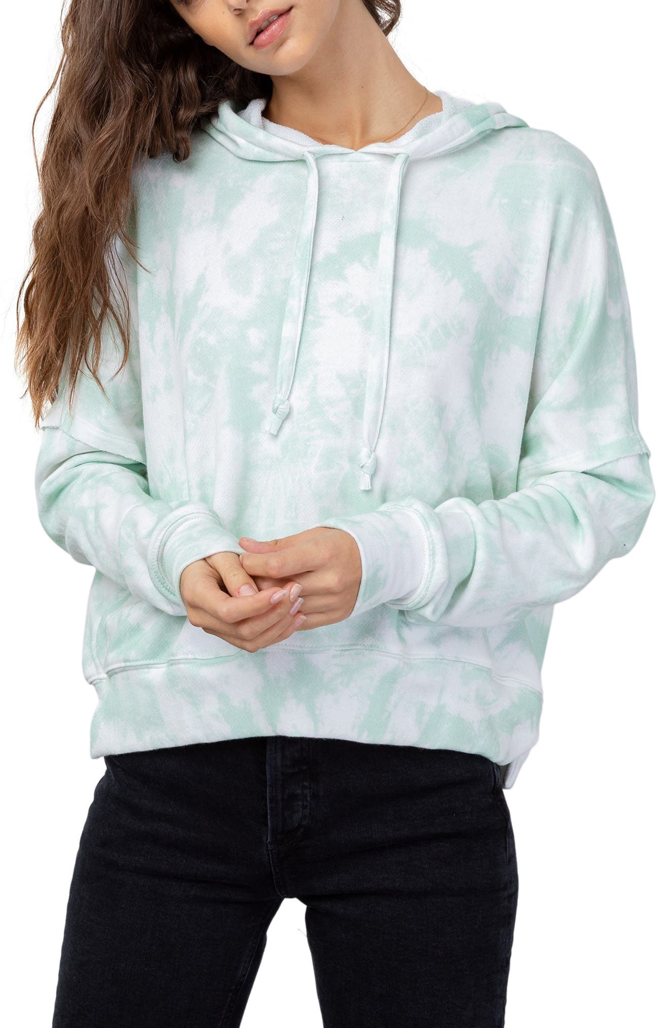 mint tie dye hoodie