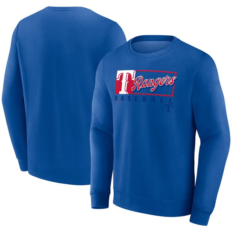 Shop Profile Royal Texas Rangers Big & Tall Pullover Sweatshirt