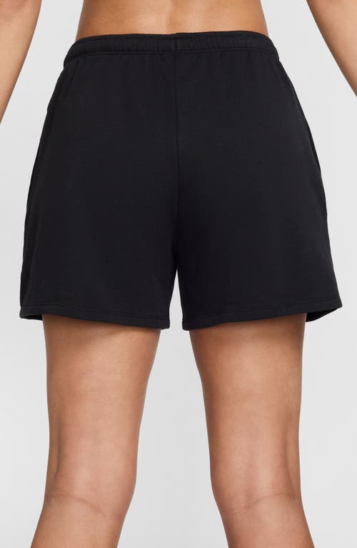 Shop Nike Chill High Waist French Terry Shorts In Black/sail