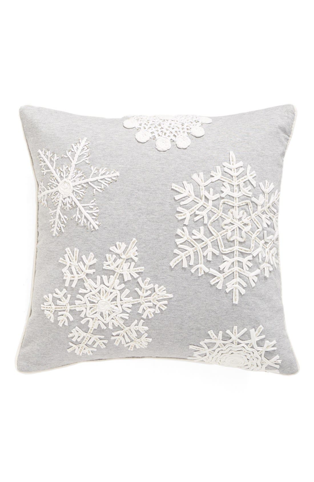 Nordstrom at Home Snowflake Jersey Accent Pillow Nordstrom